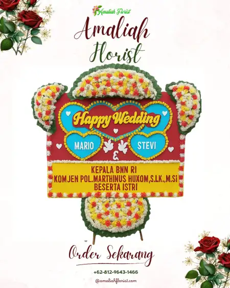 Papan Bunga Pernikahan Sukarasa